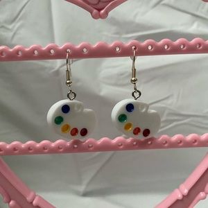 Mini Art Paint Palette Earrings